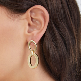 orecchini catena bronzo dorato