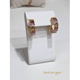 ORECCHINI rainbow hoop